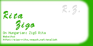 rita zigo business card